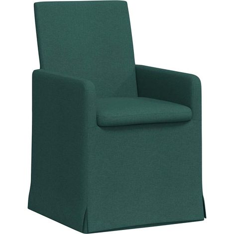 Sillas de comedor 2 pcs Verde oscuro 57 x 67 x 95 cm tela vidaXL