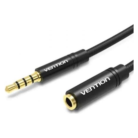 Cable Estéreo Vention BHBBG/ Jack 3.5 Macho - Jack 3.5 Hembra/ 1.5m/ Negro