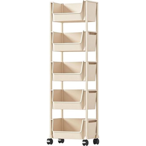 Carro De Cocina - 3 Niveles - 60x40x80 Cm - Ruedas Con Freno - Mdf - Para Almacenamiento De Snacks Y Vajilla (1/5)