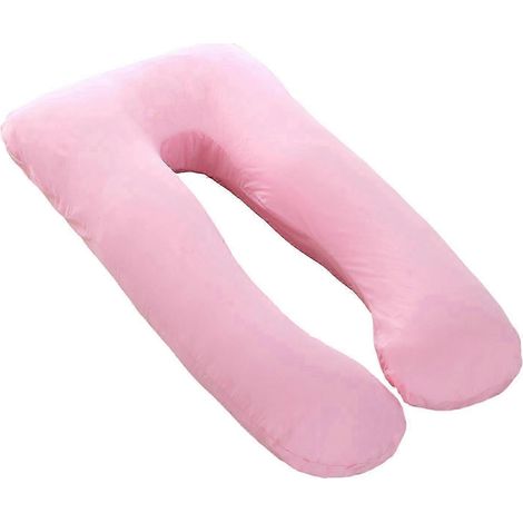 Taie d'oreiller en coton pour coussin de grossesse en forme de U, lavable et confortable, pour oreiller latéral [PB] Rose-AquaForge (1/5)