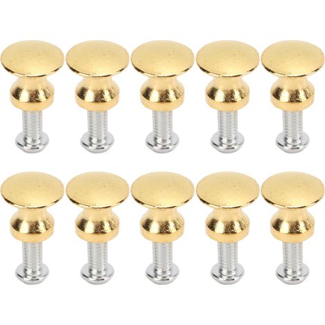 Packung mit 20 einfachen Griffen aus Zinklegierung (12 x 11 mm) für Schmuckkästchen und Schubladen, goldfarben. (1/5)