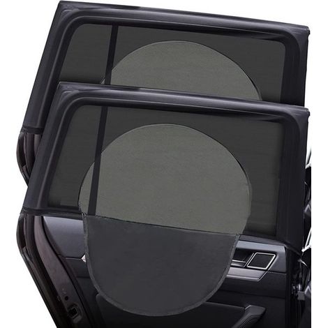 Funda parasol para coche con protección UV – Parasol para coche de bebé - Funda sin costuras, juego de 2 piezas (1/2)