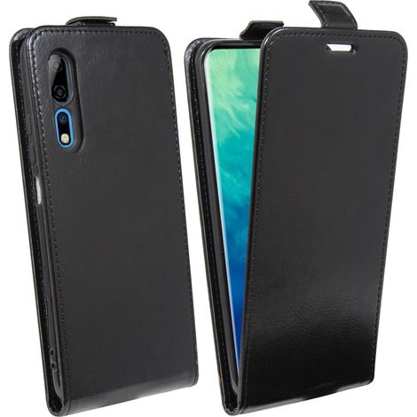 cofi1453® Flip Case kompatibel mit ZTE AXON 10 PRO Handy Tasche vertikal aufklappbar Schutzhülle Klapp Hülle Schwarz (1/5)