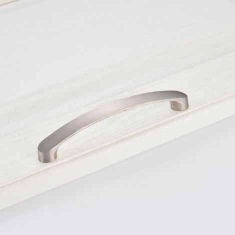 Lot de 5 poignées cuisine nickel brossé 160 mm, inox pour tiroirs (1/4)