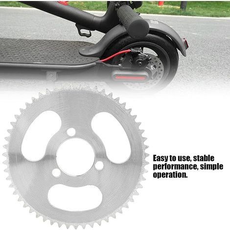55 Dents pignon, 47T 25H 3 Trous pédalier Plaque de Vitesse Accessoire de pignon de Scooter électrique, Remplacement de pignon de Roue de Scooter électrique de pignon arrière de (1/4)