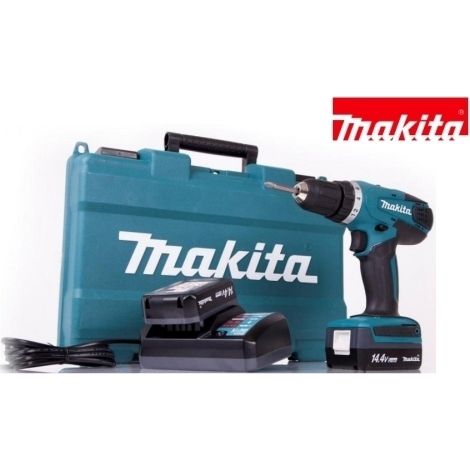 Trapano avvitatore a batteria c/percussione 14,4V Litio c/batteria di riserva Makita - HP347DWE
