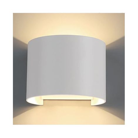 Mantra Aplique exterior redondo LED DAVOS blanco 2x6W 12W 2700K dimmable 1100Lm, IP54 (1/2)