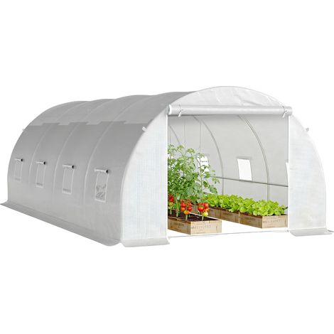 Invernadero, material duradero, condiciones óptimas de cultivo, blanco. (1/2)