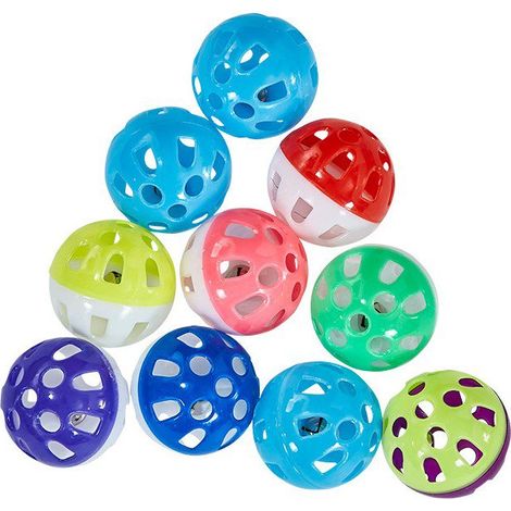 Zooroom  Juguete para gatos  Pelota de plástico con cascabel 3,8 cm - Pelota de plástico con cascabel 3,8 cm - 1 ud. (1/3)