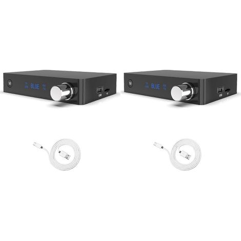 Adaptateur Bluetooth 5.0 à double affichage numérique, émetteur et récepteur Bluetooth, interface AUX 3,5 mm, sortie RCA, lecture de clés USB et de cartes TF. (1/5)
