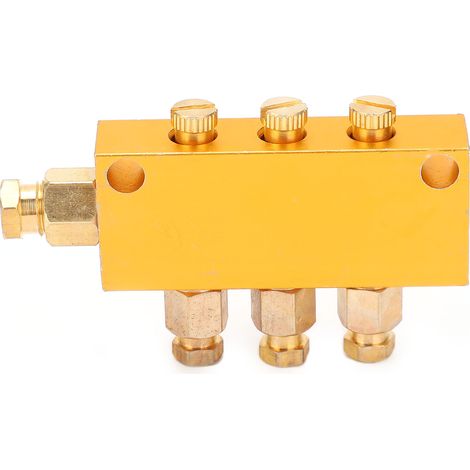 Distributeur d'huile TKType, système de lubrification réglable en laiton, séparateur de Piston de lubrifiant, vanne de séparation (1 entrée 3 sorties)