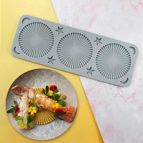 Moules à gâteaux en silicone, accessoire de décoration pour gâteaux DIY en forme de coquillage, fondant et bonbons. (1/4)