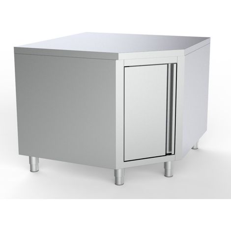 Plan de travail angle 1 porte 1000x1000 mm - Combisteel (1/2)
