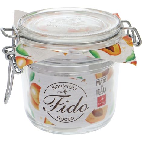 Bormioli Rocco Drahtbügelgläser Fido 350ml 6 Gläser + Gummis Einmachgläser 58298