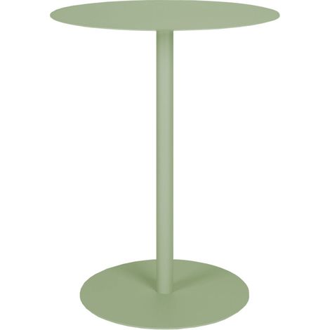 Table de bistrot ronde en métal ø57cm - Vert - Snow (1/3)