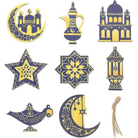 Set mit 8 Ramadan-Dekorationen aus Holz (1/3)