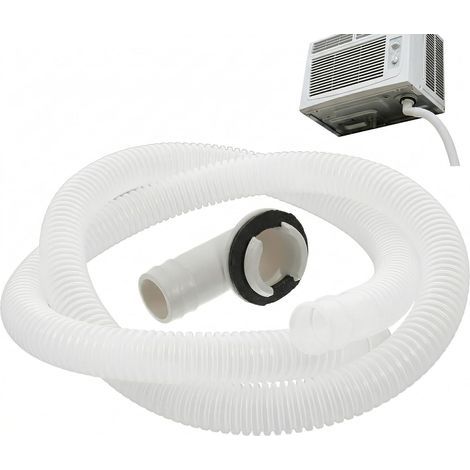 Air Conditioner Drain Kit, 1m Flexible Hose Ø1.8cm, 2.8cm Elbow Connector, Anti-Leak Seal, For Portable Air Conditioners and Heat Pumps (1/5)