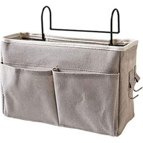 YMYNY Panier de rangement suspendu pour lit de chevet, étagère de lit en toile imperméable, rangement suspendu pour lit de chevet (1/4)