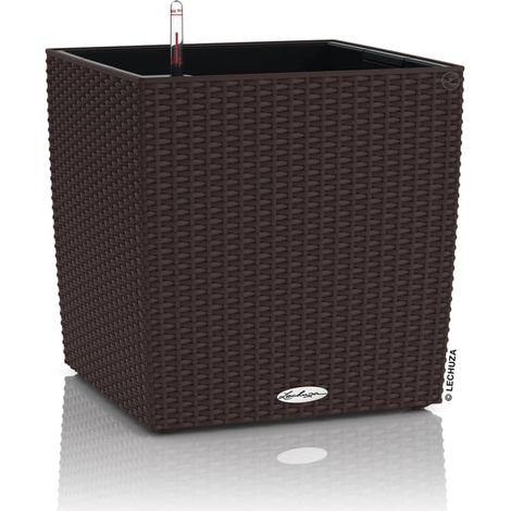 LECHUZA® Pflanzgefäße CUBE Cottage 40 Mokka All-in-One