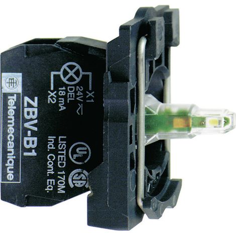 Schneider Electric ZB5AVB1 LED-Element mit Befestigungsadapter, mit Lampenfassung Weiß 24 V/DC, 24