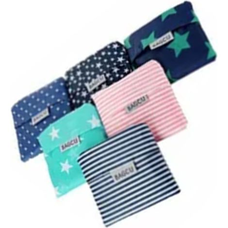 10 grands sacs de courses pliables en polyester, réutilisables pour un usage domestique (1/5)