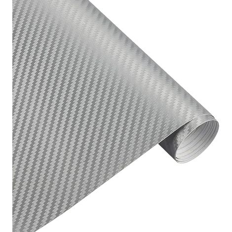 Lámina de vinilo, material de PVC duradero, fácil aplicación, color plata-a, 40 x 152 cm. (1/2)