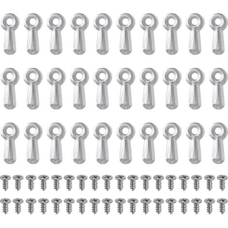 Kit de fixation avec crochets, 100 clips pour cadres photo, fixations pour cadres photo et 100 vis pour accrocher des tableaux, des photos et des peintures - argent. (1/5)