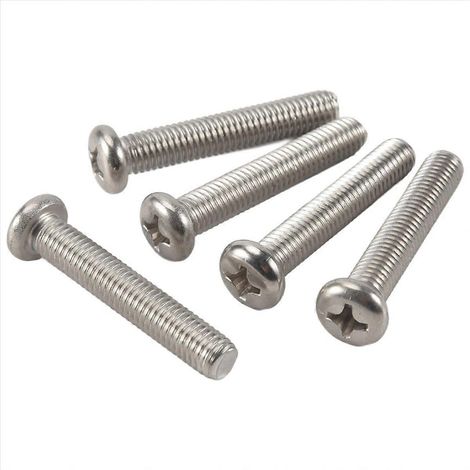 M8 x 45mm 304 Stainless Steel Machine Screw Bolt 5pcs (1/5)