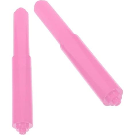 Lot de 2 barres de rechange flexibles à ressort pour porte-papier toilette, barres enroulables en plastique réglables pour salle de bain (1/5)