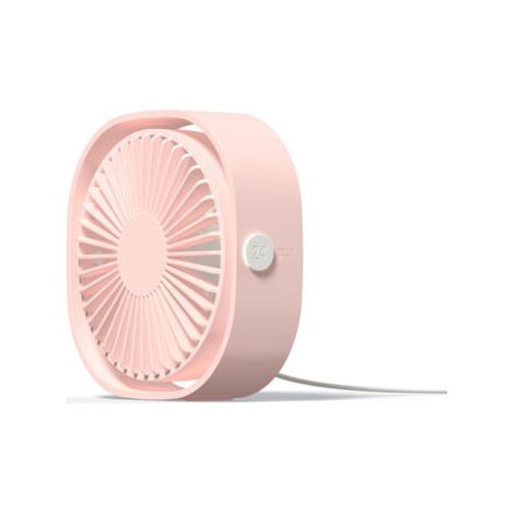 Ventilateur USB Mini ventilateur portable ventilateur silencieux ventilateur de bureau 3 vitesses réglable alimenté par USB, pour la maison et le bureau (rose) (1/4)