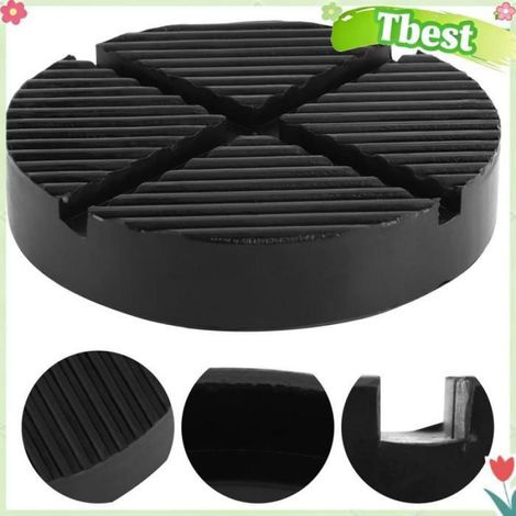 Tbest Coussin de cric de voiture Coussin de Point de Levage en Caoutchouc pour Voiture, Disque Fendu de 12,5 Cm, 4,92 moto cric (1/4)