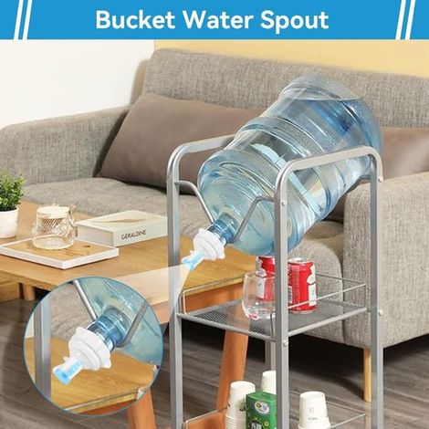 Dispensador de agua，Boquilla para jarra，Bomba de agua universal para botellas，Dispensador de agua embotellada portátil，Blanco，2 piezas (1/4)