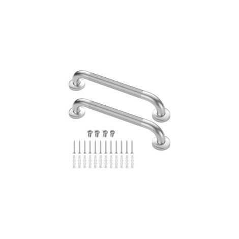 Maniglioni di sicurezza per bagno, set da 2, in acciaio inox SUS 304, con maniglia di sicurezza cromata, per doccia, per persone. (1/4)