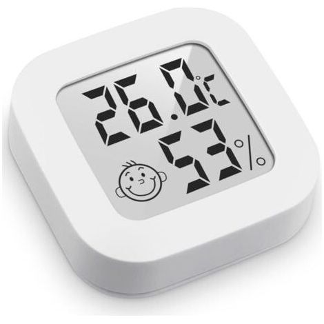 Mini thermohygromètre numérique haute précision pour intérieur – mesure exacte de la température et de l’humidité avec indicateur de confort ambiant