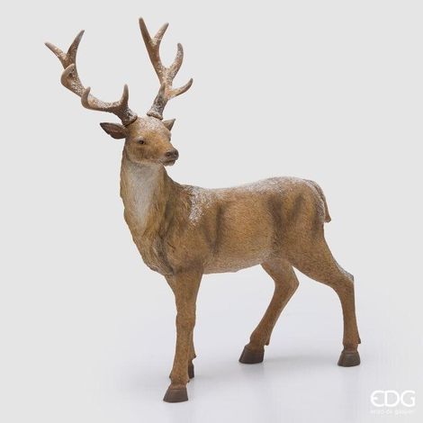 EDG Enzo De Gasperi Decoro Renna di Natale Marrone 48x16xH57 cm – Decorazione Natalizia (1/4)
