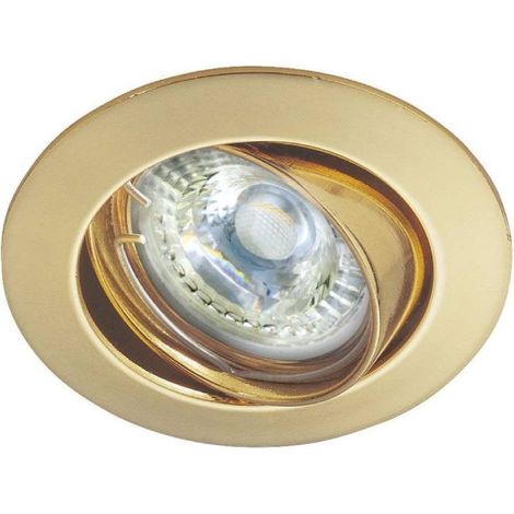 GALAXY Encastré GU10 rond basculant doré Lpe non incl.,conx°s/outil ARIC 4892 (1/5)