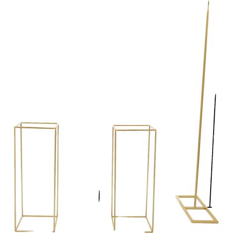 Support d'arc de mariage, supports de fleurs, décoration réutilisable, Or, XL (1/2)