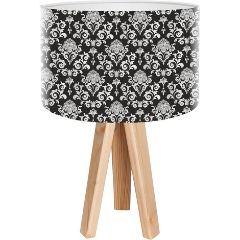 Lampe de chevet stamps foto-189 - Bois clair, blanc (1/3)