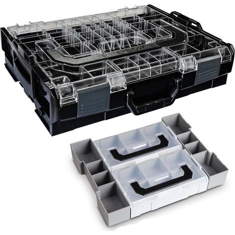 Sortimo Systemkoffer L-Boxx 102 schwarz mit transparentem Deckel + Inset Mini L-Boxx (1/5)