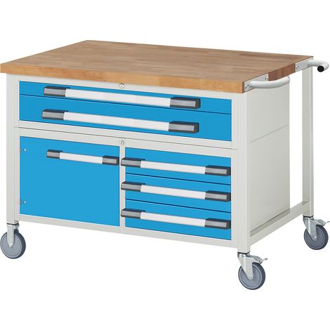 eurokraft pro, Établi mobile série 8000, sur piétement, 5