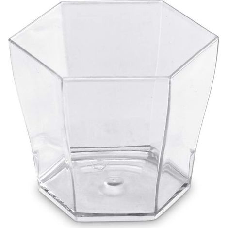 Fingerfood PS 6-eckiges Glas 60ml 24 Stück SUP