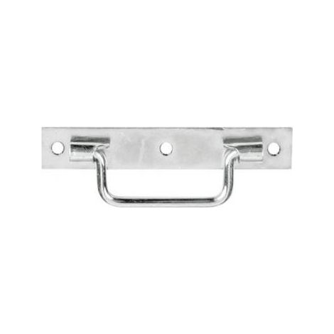 Poignée Sur Platine À Bout Carré L 120 Acier Zingué Blanc