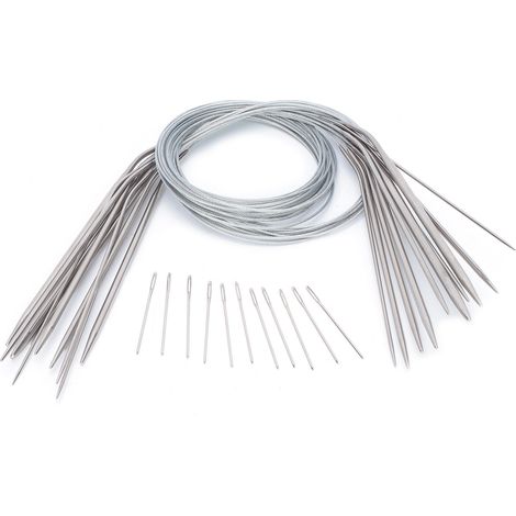 Aiguille circulaire en acier inoxydable pour papier cartonné noir, 80 cm (1/5)