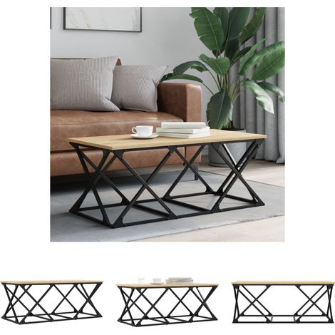 The Living Store Couchtisch Sonoma-Eiche 100x49x40 cm Holzwerkstoff - Couchtische (1/5)