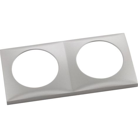 Berker Integro Flow Steckdosen Rahmen 2-fach (Abdeckrahmen) Edelstahl-Effekt (1/2)