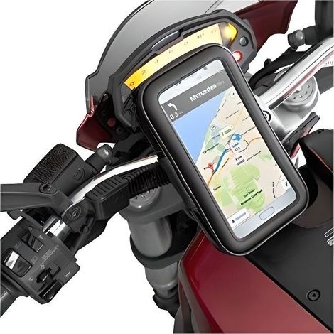 Support téléphone pour moto - Étanche - Compatible GPS - Fixation guidon - Smartphones 3.5-6.3 pouces (1/2)
