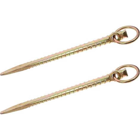 Piquets de Terre Robustes en Fer pour Attache Chien Extérieur et Bétail, 2 Pièces Légers et Portables pour Ferme et Jardin (1/5)