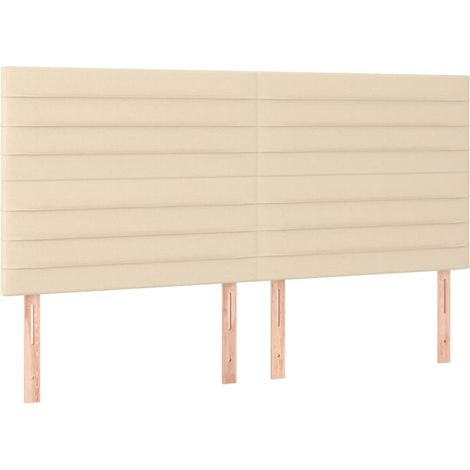 Maison Exclusive - Cabecero de cama de tela color crema 160x5x118