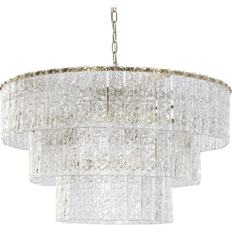 Lampara Techo Cristal Metal 80X80X40 Transparente (1/5)