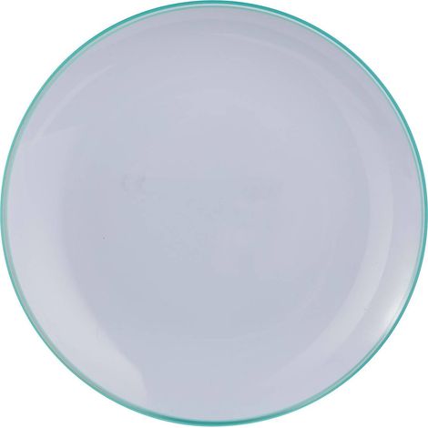 Piatto in plastica Aura bianco/menta 25,1 cm in polistirene (1/2)